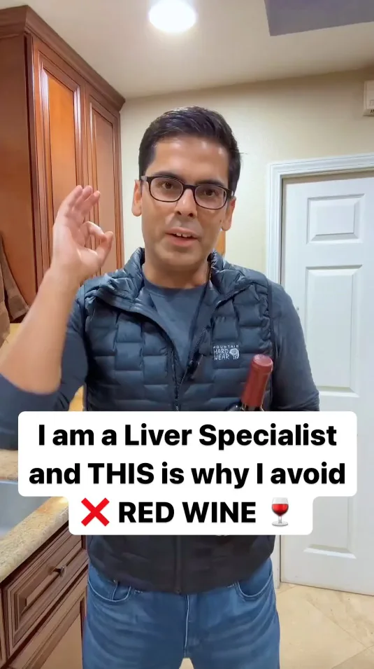 Dr Saurabh Sethi in his Tiktok video warning people about the dangers of drinking alcohol during festive season.