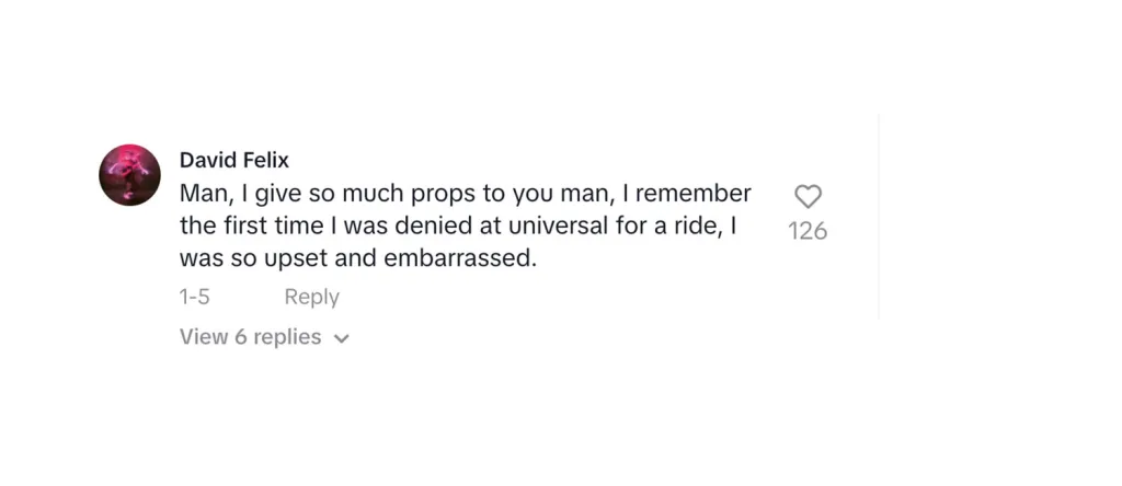Social media response to Jason Vaughn's video in which he "fat tests" the Revenge of the Mummy ride at Universal Studios.
