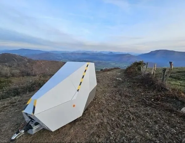 social media users left stunned after Hikers share speed camera installed on remote mountain path located near the border of Spain.