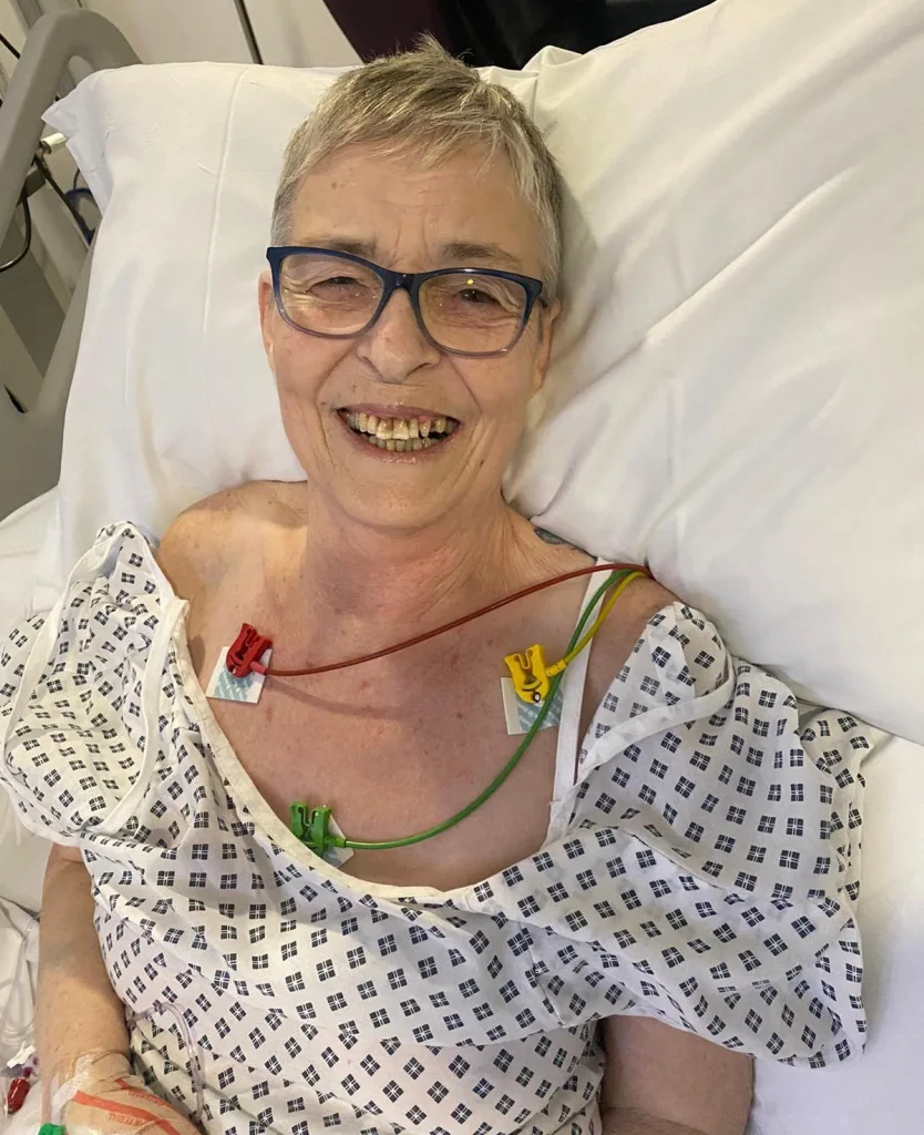 the grandmother shares her battle with bladder cancer, urging others not to ignore symptoms after undergoing surgery to remove part of her vagina.