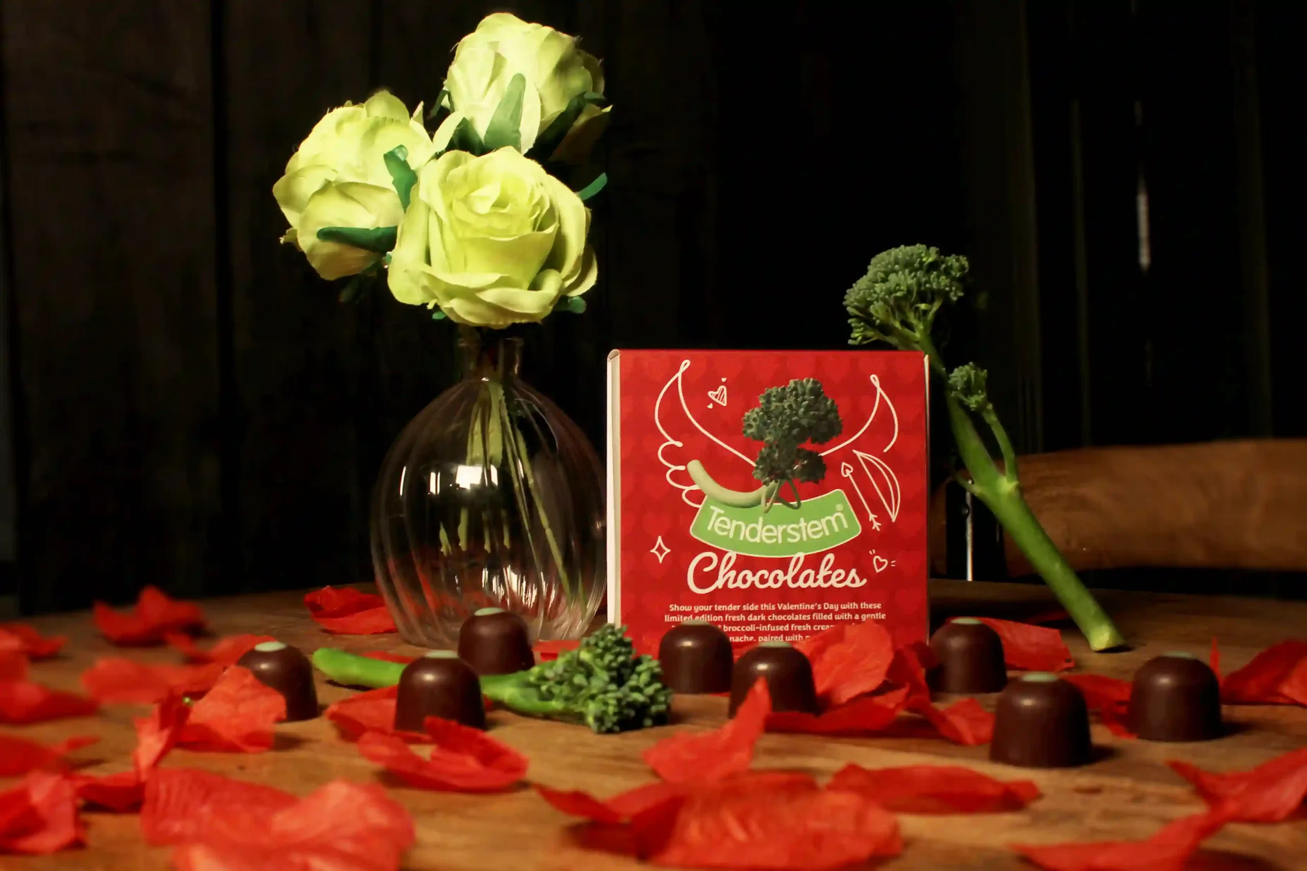 the bizarre Valentine’s Day Tenderstem broccoli-infused chocolates A unique and unexpected treat!