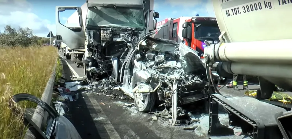 Dad-of-one killed as car is crushed between two trucks | Need To Know