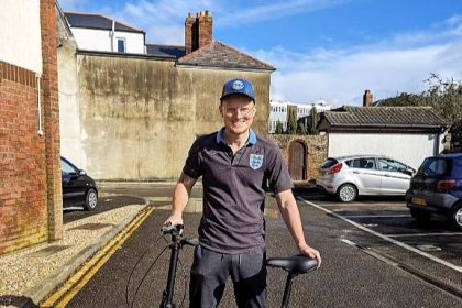 Super-fit football fan Mitchell Jones embarks on an 800-mile bike ride across Germany to follow England at Euro 2024, raising money for mental health charity Mind.