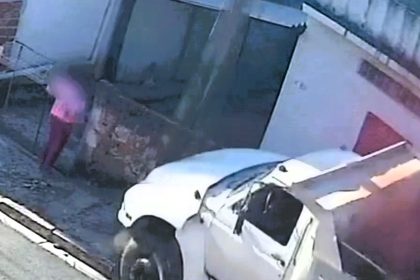 A 62-year-old woman in Ribeirão Grande, Brazil, was saved by a utility pole when a driverless lorry hurtled towards her. She sustained a foot injury and is in stable condition.