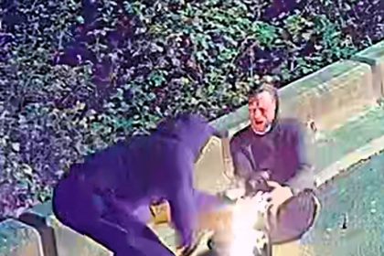 A bungling arsonist accidentally set himself on fire while torching a building in Richmond, Canada. Police release CCTV footage to identify the suspects and seek public help.