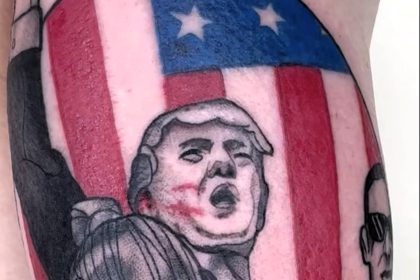 A Trump supporter gets a $700 tattoo capturing the former president's defiant gesture post-assassination attempt. Tattoo goes viral, sparking both praise and criticism online.