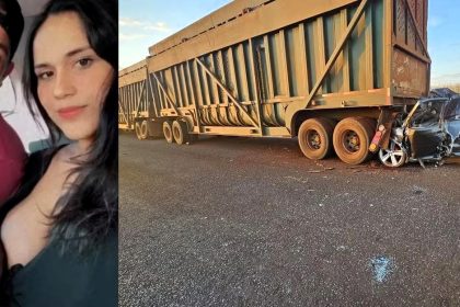 A young family tragically died in Brazil when their pickup crashed into a sugarcane truck. Bruno Bittencourt, 23, Bianca Gomes, 17, and baby Anthony Gabriel were killed instantly.