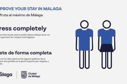 Brits in Costa del Sol urged to "Dress completely" in public. Málaga's new billboards warn tourists to wear upper garments, aiming to improve respect and hygiene.