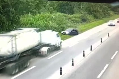A coked-up trucker killed a motorcyclist and hit nine vehicles while driving the wrong way on a highway near São Paulo, Brazil. He remains in custody after the rampage.