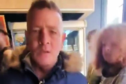 A brazen shoplifter steals sandwiches from Greggs in Brighton, ignoring a customer's confrontation, sparking outrage among locals over the rising problem of shoplifting.