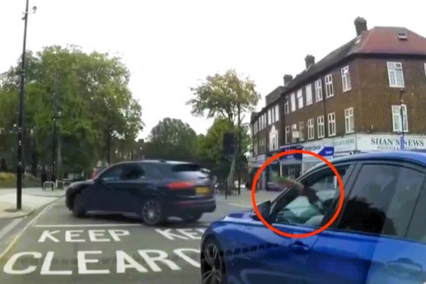 BMW passenger slammed for littering in West London, caught on dash cam throwing rubbish out the window. Locals express frustration at ongoing littering issues in the area.