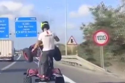 Quad biker under investigation for reckless driving after doing a wheelie on Spain’s A-7 motorway. Faces possible jail time and a driving ban if convicted.