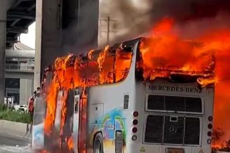 Tragedy struck as a school bus fire in Thailand claimed the lives of 22 young pupils and three teachers. Survivors were rushed to hospitals, while authorities search for the driver.