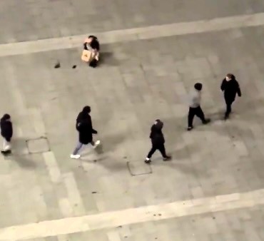 Mass brawl outside Wembley Stadium sees youth brandish a huge knife during the fight. No injuries reported, and police are investigating. Witnesses call for action.