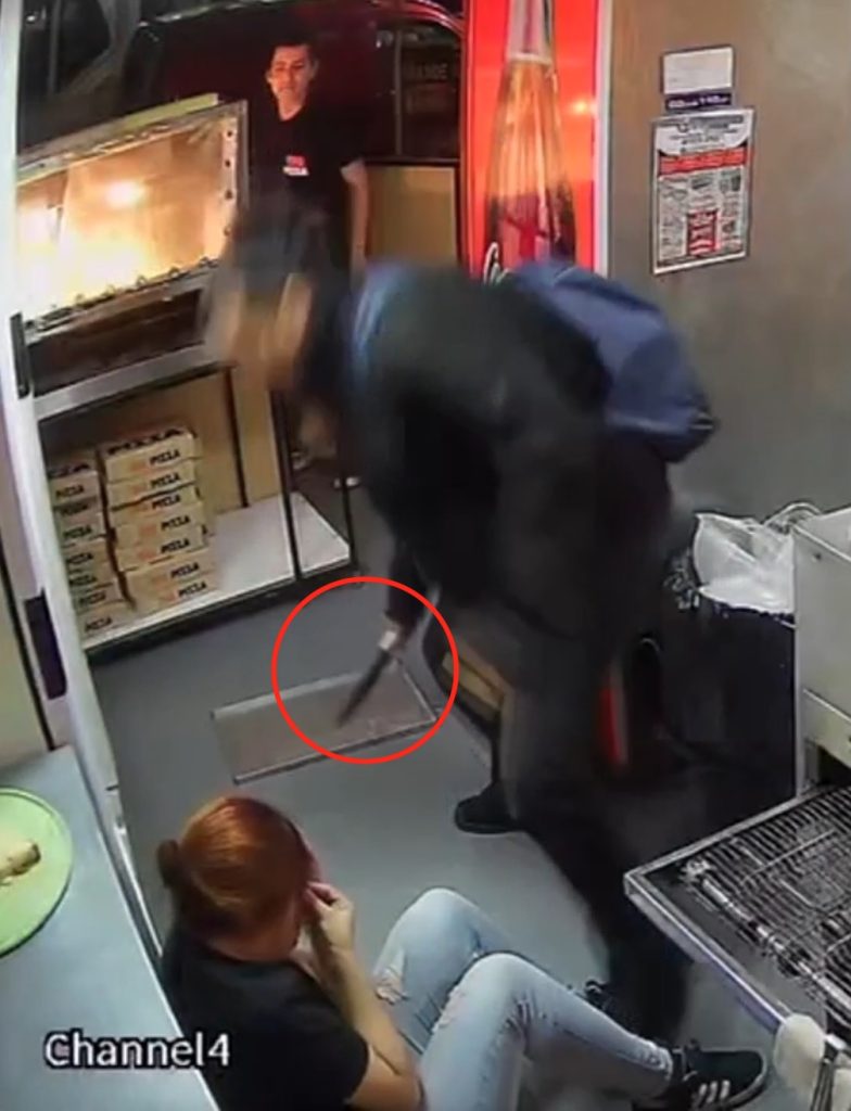 Actor accused of stabbing estranged wife 28 times in Buenos Aires pizzeria before turning the knife on himself. Victim miraculously survives; investigation ongoing.