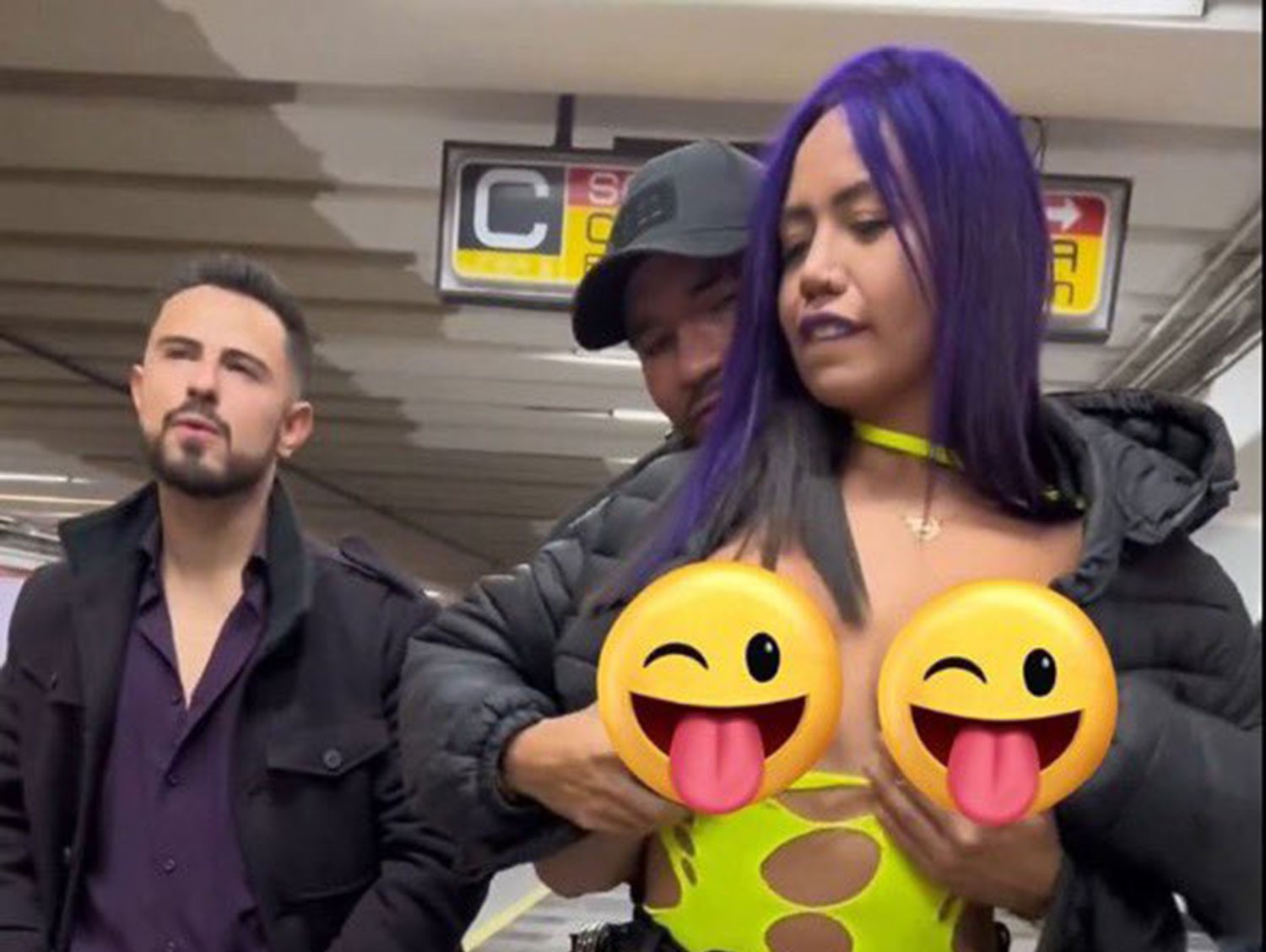 Adult star films explicit scenes on Mexico City Metro, sparking public outrage and police investigation. Co-star, a real cop, suspended. Possible fines for public disturbance.