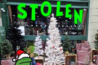 Heartbreak for Salford pet shop as their RSPCA-gifted Christmas tree is stolen. Despite the theft, the team vows to keep the festive spirit alive and spread cheer.