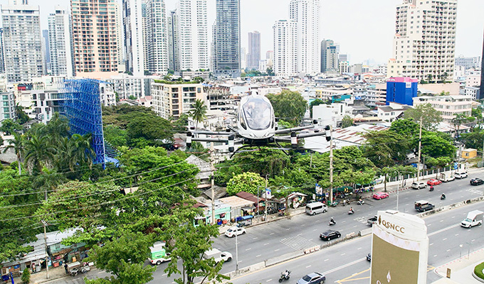 A pilotless air taxi makes its debut over Bangkok, marking a milestone in urban air mobility as EHang’s eVTOL prepares for commercial flights in Thailand next year.