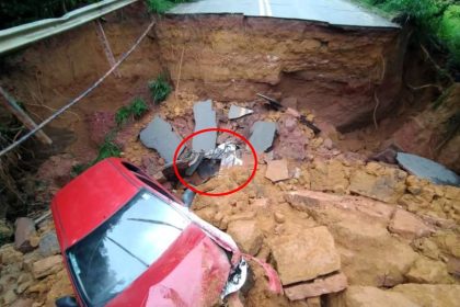 A massive crater on BR-474 highway in Minas Gerais, Brazil, claimed three lives after two cars fell in. Rescue teams worked overnight, urging caution for drivers in the area.