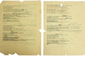 Bob Dylan's handwritten drafts of 'Mr. Tambourine Man' set to fetch £312,000 at auction, offering rare insight into the legend's creative process ahead of his biopic release.