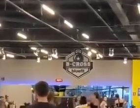 Chaos in Brazilian gym as three women brawl over a weight machine, shocking onlookers before being separated and taken to the manager’s office. No injuries reported.