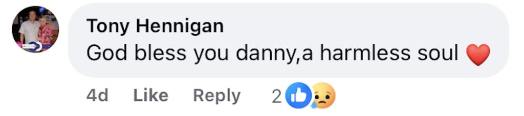 Social media comment on the post of Benidorm mourns the loss of local legend ‘Dutch Danny,’ a beloved street entertainer. Fans and expats have raised over £1,065 to cover his funeral costs after his passing.