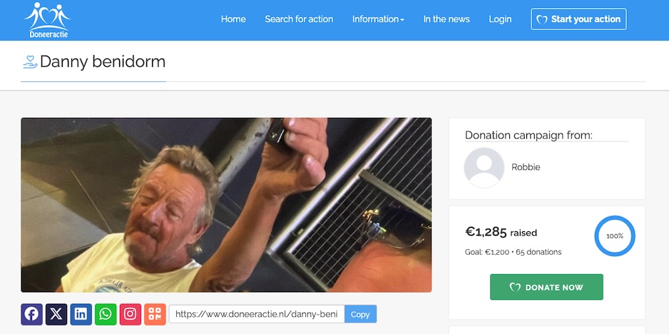 Benidorm mourns the loss of local legend ‘Dutch Danny,’ a beloved street entertainer. Fans and expats have raised over £1,065 to cover his funeral costs after his passing.