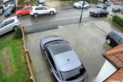 Speeding VW T-Cross driver smashes into two cars on a quiet 20mph street in Slough and flees the scene, sparking outrage from locals over reckless driving.