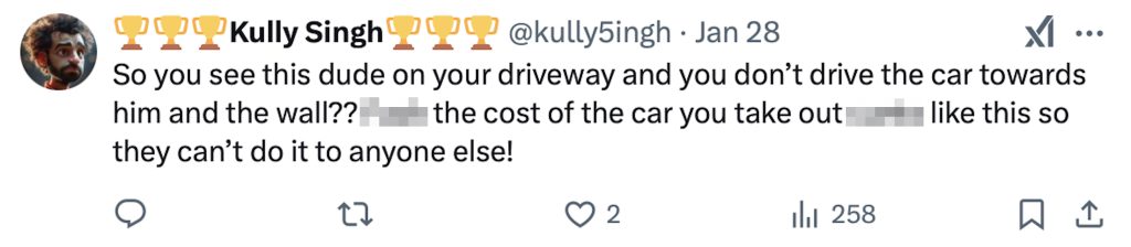 Social media comment on the post of A homeowner in Southall, London, interrupted two suspected burglars just in time. Chilling CCTV shows them fleeing as the owner arrives. Full story inside!