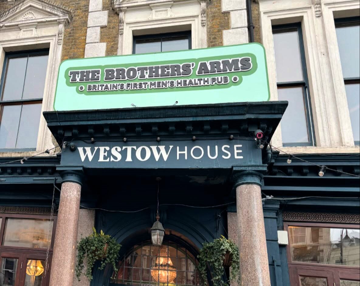 Britain’s first men’s health pub, The Brothers' Arms, opens in London for three weeks, offering health checks, GP talks, and mental health events in a relaxed setting.