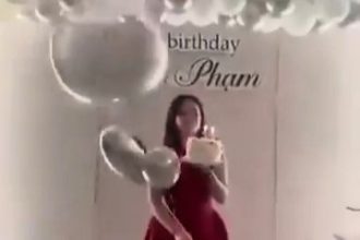 A birthday celebration turned tragic when a hydrogen-filled balloon exploded in Pham Thi Giang's face, causing burns. She now warns others to stay cautious.