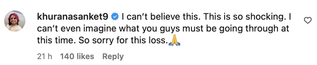 Social media comment on the post of Food influencer Rajaini Jain's 16-year-old son, Taran Jain, has died in a road accident. She shared the heartbreaking news with her followers, asking for prayers.
