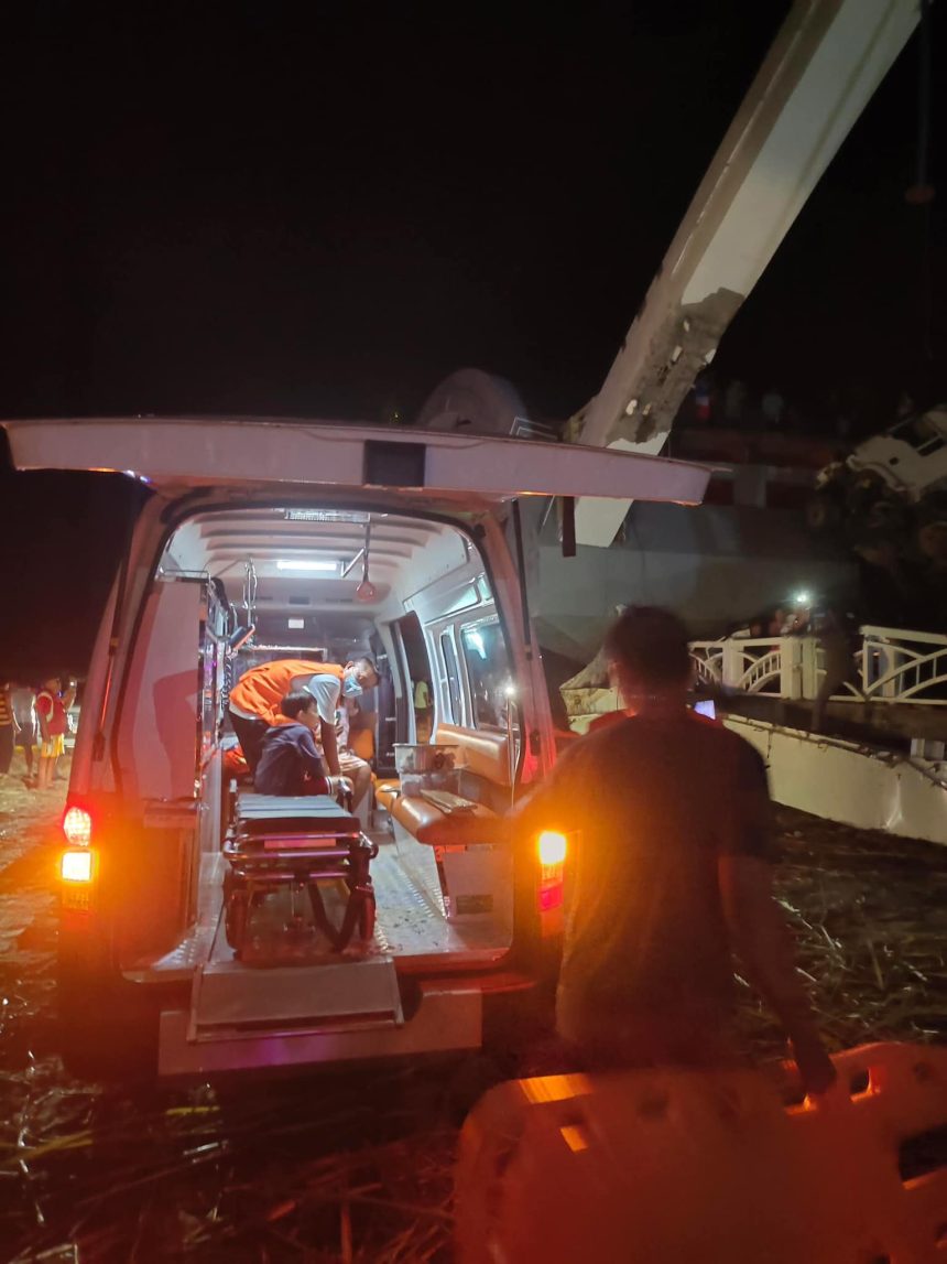 Child fights for life after bridge collapses with horror moment ...
