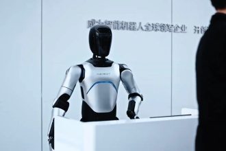 AgiBot's new AI humanoid robot, Lingxi X2, acts as a security guard, housekeeper, and cleaner, with advanced mobility, AI decision-making, and even emotional expressions.