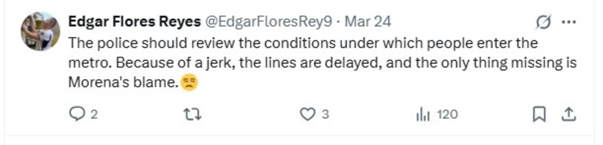 Social media comment on the post of An intoxicated man caused major delays on Mexico City’s metro after walking along the tracks and shouting at commuters, before being removed and taken to court by authorities.