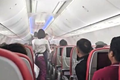 A power bank caught fire mid-flight, filling the cabin with smoke before crew swiftly extinguished it - sparking new airline bans on storing lithium batteries overhead.