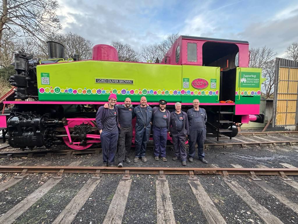 A restored steam locomotive, named The Lord Oliver Brown, made its first journey in 17 years in memory of a boy who died of a rare condition, raising £5,000 for charity.