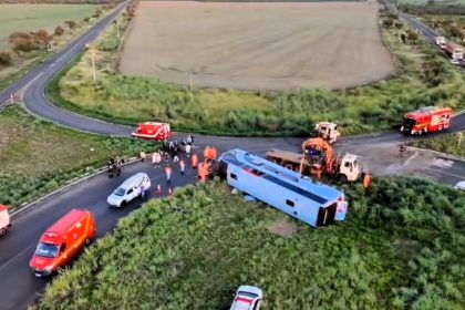 Child and toddler among 11 dead in Brazil coach crash as vehicle overturns on highway - dozens injured, with survivors describing horrific scene and rescue efforts.