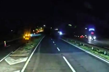 A dopey HGV driver has been banned from the roads after reversing along a busy A34 main road in Oxfordshire - all caught on his own dashcam after missing a junction.