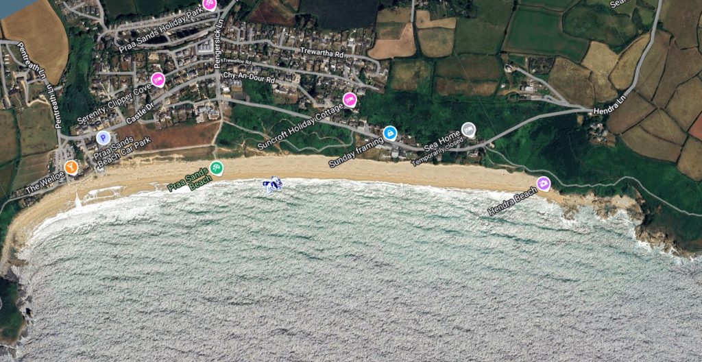 Off-duty RNLI lifeguards heroically save drowning man in rough seas at Praa Sands - team battles strong currents for 15 minutes in dramatic pre-season rescue.
