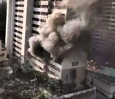 One dead and six injured after ex-resident sets Seoul apartment block on fire with homemade flamethrower - arsonist had history of noise disputes and left suicide note.