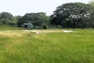 A Navy pilot died after a Bell 412EP helicopter crashed into a lake in Colombia during a supply mission, following a reported technical failure and loss of consciousness.