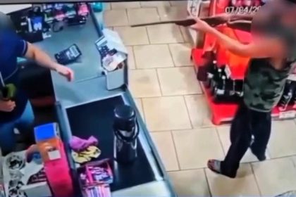Brave cashier disarms shotgun-wielding robber in 42 seconds during Brazil hold-up - dramatic CCTV shows swift move as suspect flees with cash but is later arrested.