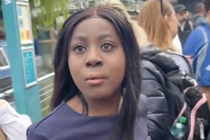 A woman who threw food at a mum and said white people are inferior admitted racially aggravated common assault in court and received a 12 month conditional discharge.