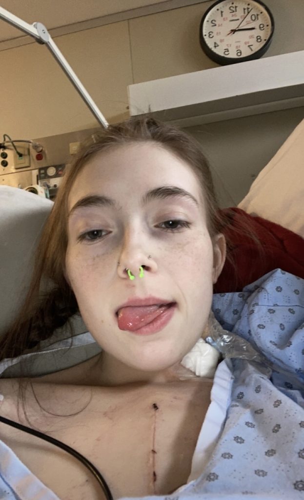 20-year-old Chantal Pelletier relies on a heart pump machine after a shock diagnosis of dilated cardiomyopathy, awaiting a life-saving transplant in Canada.