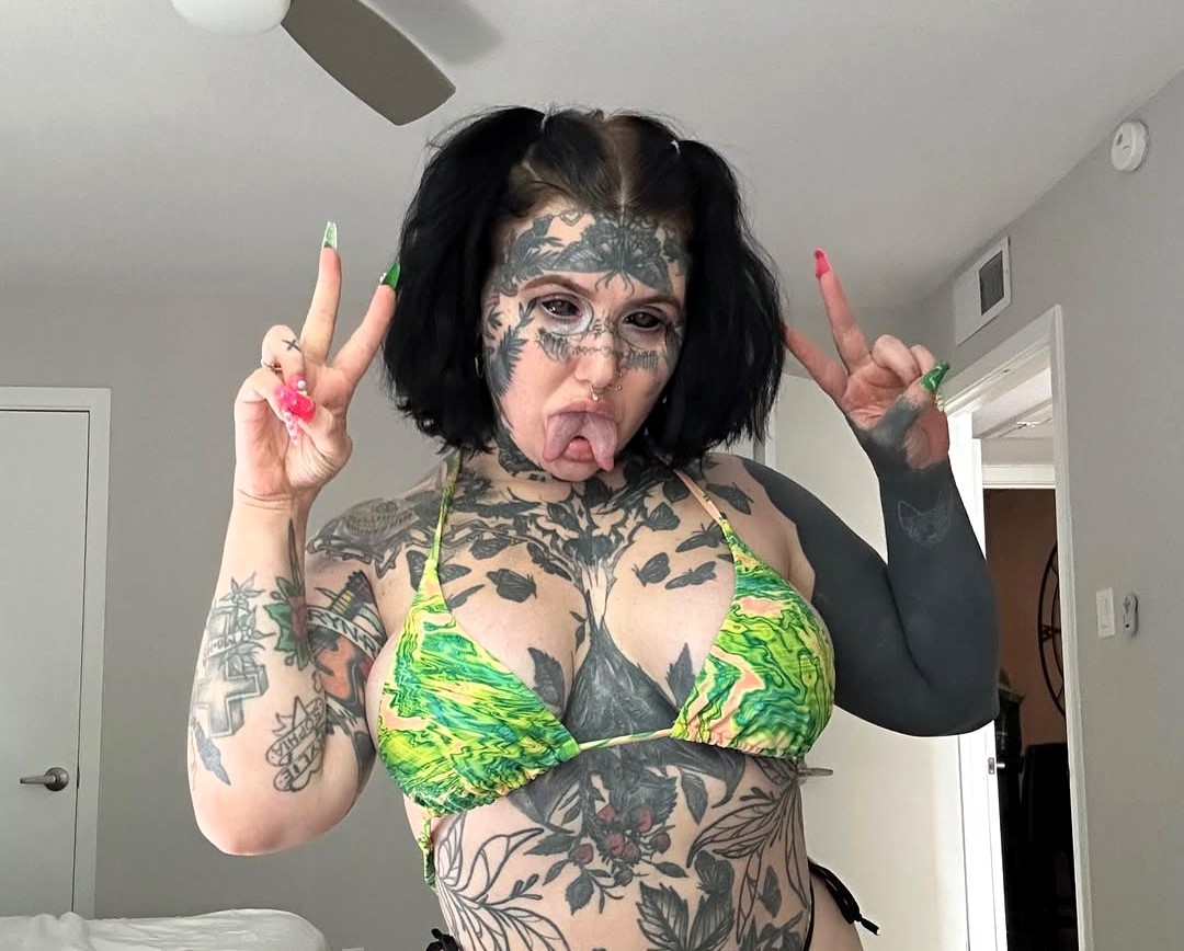 Orylan spent £52,000 on tattoos, a split tongue and eyeball ink to achieve her dream look and says she’s never felt more beautiful despite cruel online trolling.