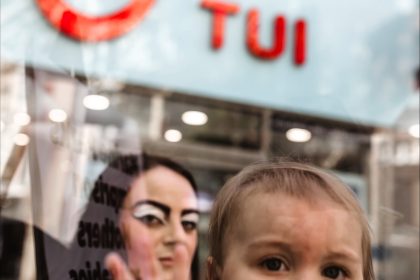 PETA slammed after a Cardiff protest where a mum put her child in a tank to highlight orca captivity linked to TUI's ticket sales for Loro Parque in Tenerife.