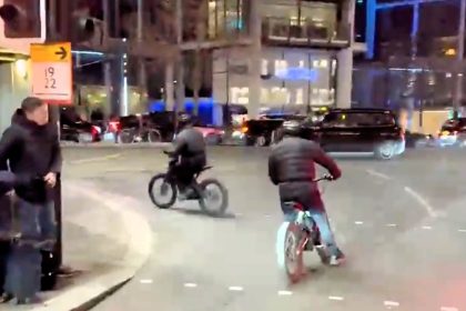 E-bike thieves snatched a phone from a man's hand in broad daylight on a busy Knightsbridge street, prompting public outrage and calls for tougher sentences.
