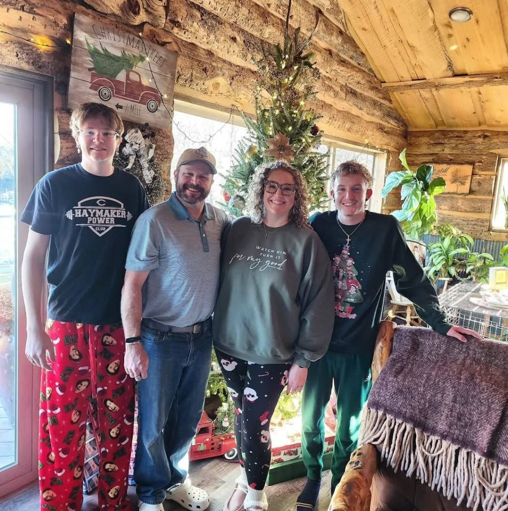 A Nebraska family-of-four was found dead in a suspected murder-suicide, with Jeremy Koch believed to have fatally stabbed his wife and two sons before taking his own life.