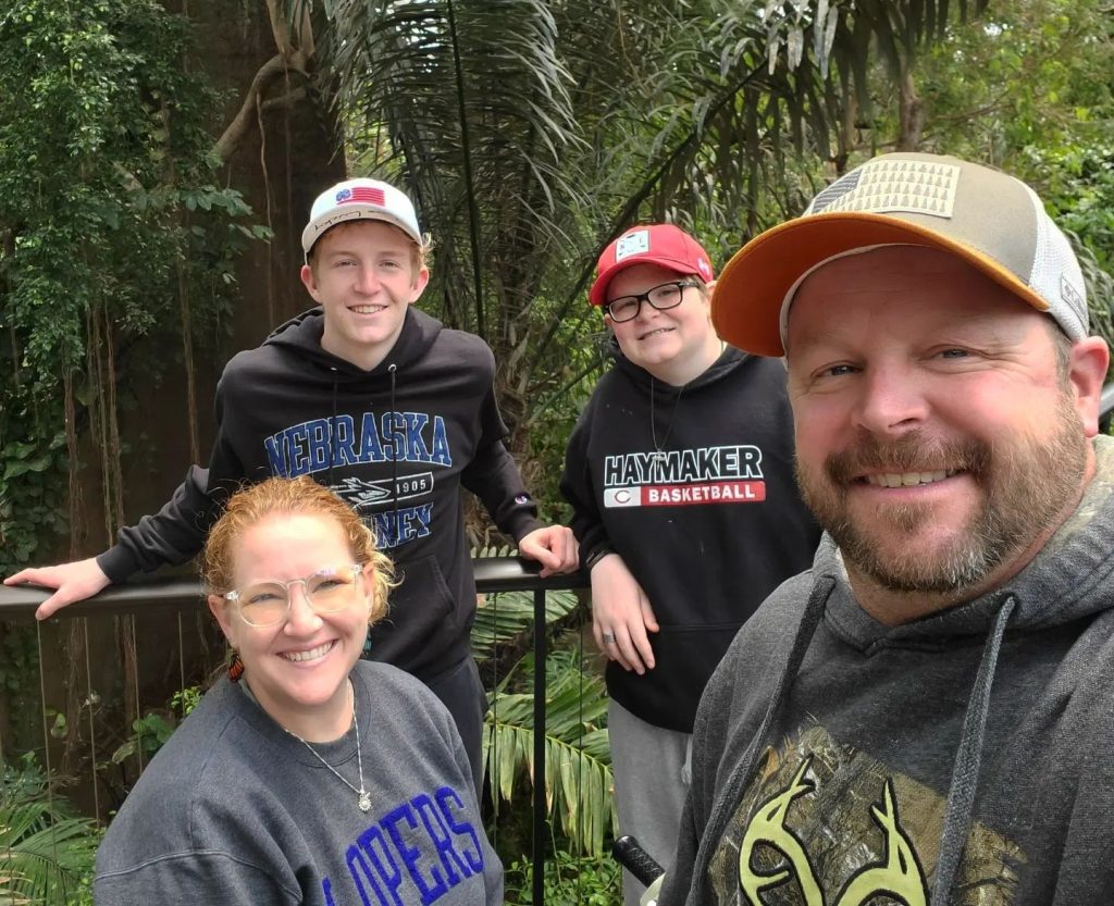 A Nebraska family-of-four was found dead in a suspected murder-suicide, with Jeremy Koch believed to have fatally stabbed his wife and two sons before taking his own life.